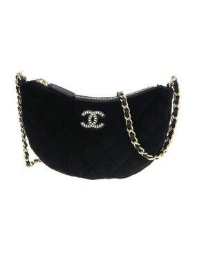 Chanel Quilted Velour Chain Shoulder Bag Years